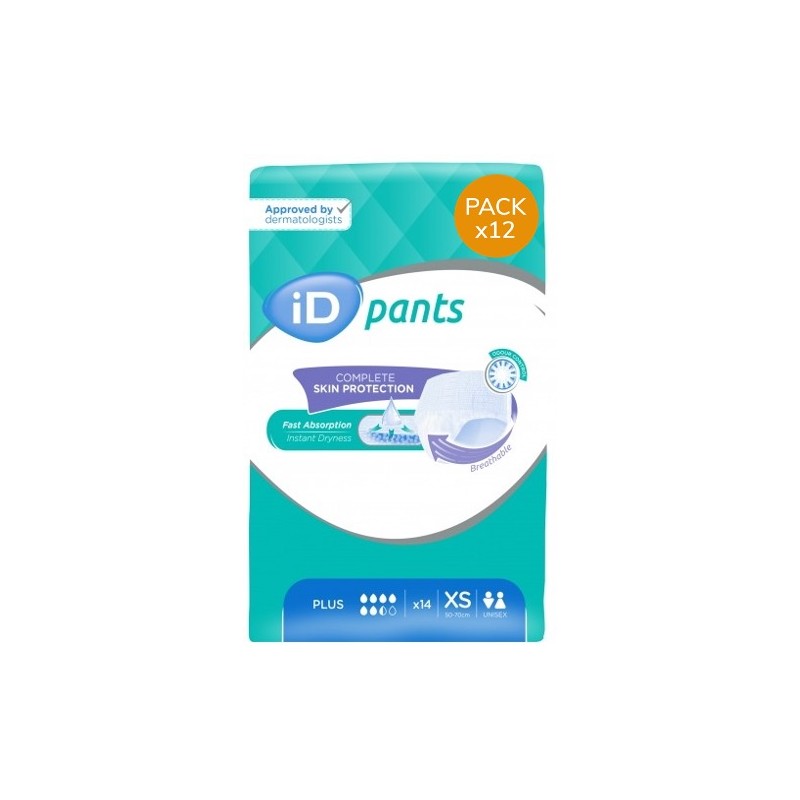 Slip Absorbant / Pants - Ontex-ID Pants XS Plus - Pack économique Ontex ID Pants - 1 Slip Absorbant / Pants - Ontex-ID Pants XS Plus - Pack économique Ontex ID Pants - 1