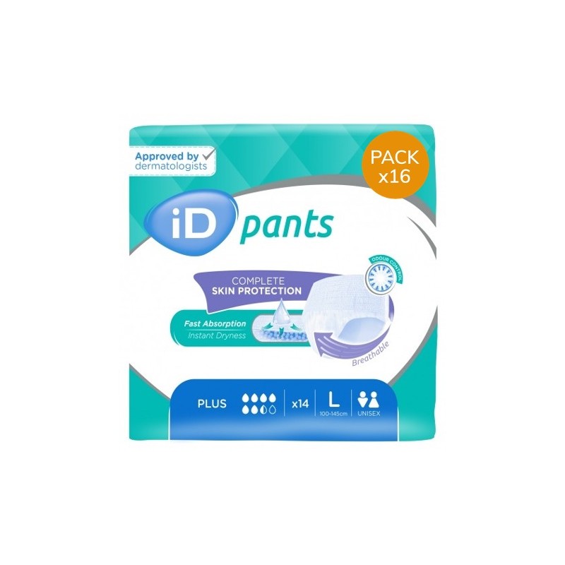 Slip Absorbant / Pants - Ontex-ID Pants L Plus - Pack économique Ontex ID Pants - 1 Slip Absorbant / Pants - Ontex-ID Pants L Plus - Pack économique Ontex ID Pants - 1