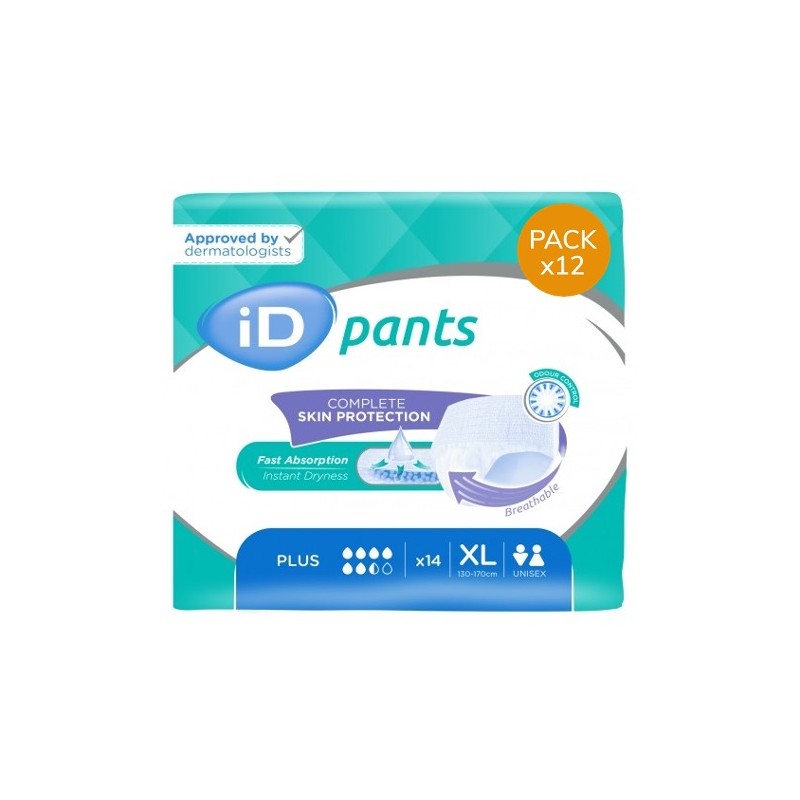 Slip Absorbant / Pants - Ontex-ID Pants XL Plus - Pack économique Ontex ID Pants - 1 Slip Absorbant / Pants - Ontex-ID Pants XL Plus - Pack économique Ontex ID Pants - 1