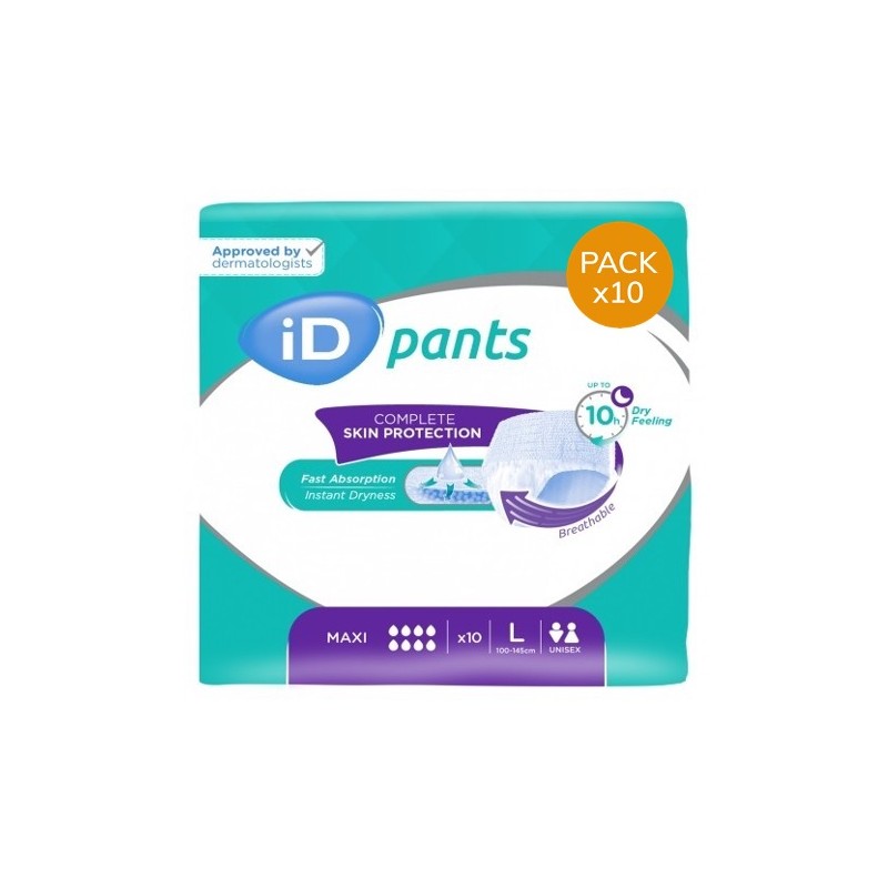 Slip Absorbant / Pants - Ontex-ID pants L Maxi (nouveau) - Pack économique Ontex ID Pants - 1