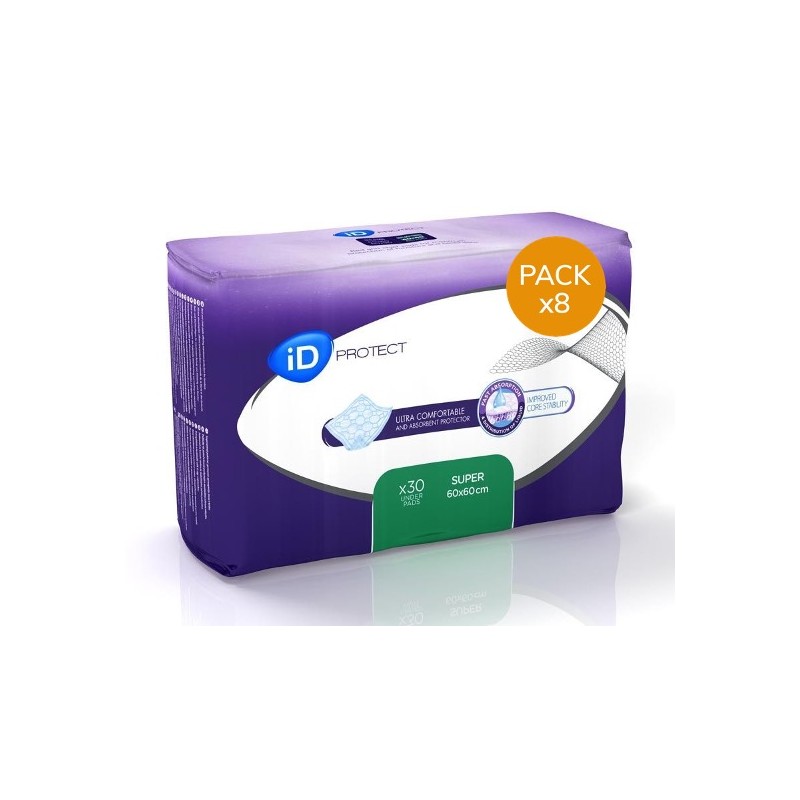 Alèses - Ontex-ID Expert Protect Super - 60x60 - Pack économique Ontex ID Expert Protect - 1 Alèses - Ontex-ID Expert Protect Super - 60x60 - Pack économique Ontex ID Expert Protect - 1
