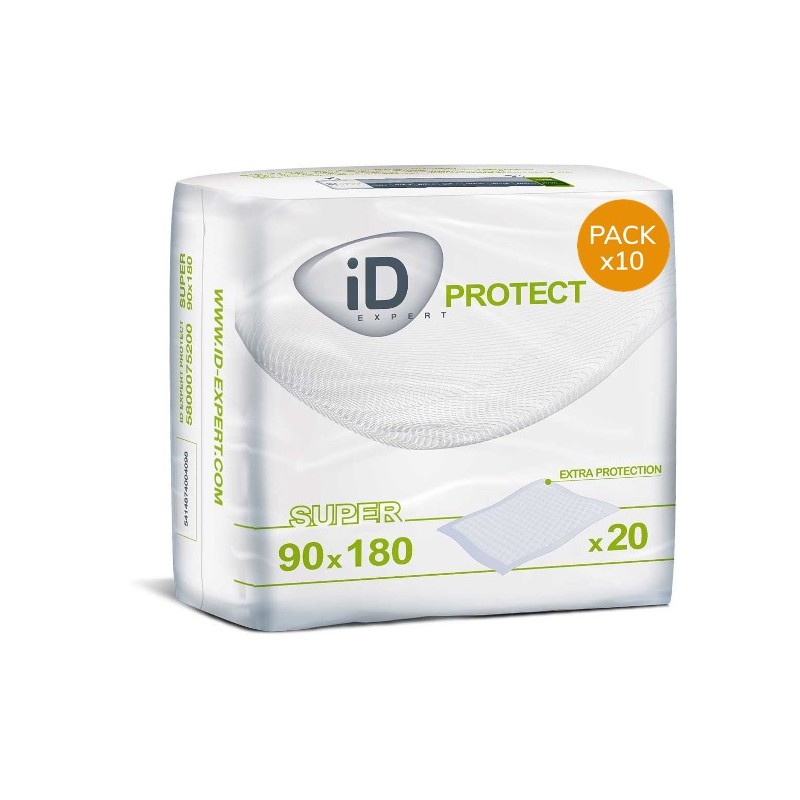 Alèses - Ontex-ID Expert Protect Super Bordable - 90x180 - Pack économique Ontex ID Expert Protect - 1 Alèses - Ontex-ID Expert Protect Super Bordable - 90x180 - Pack économique Ontex ID Expert Protect - 1