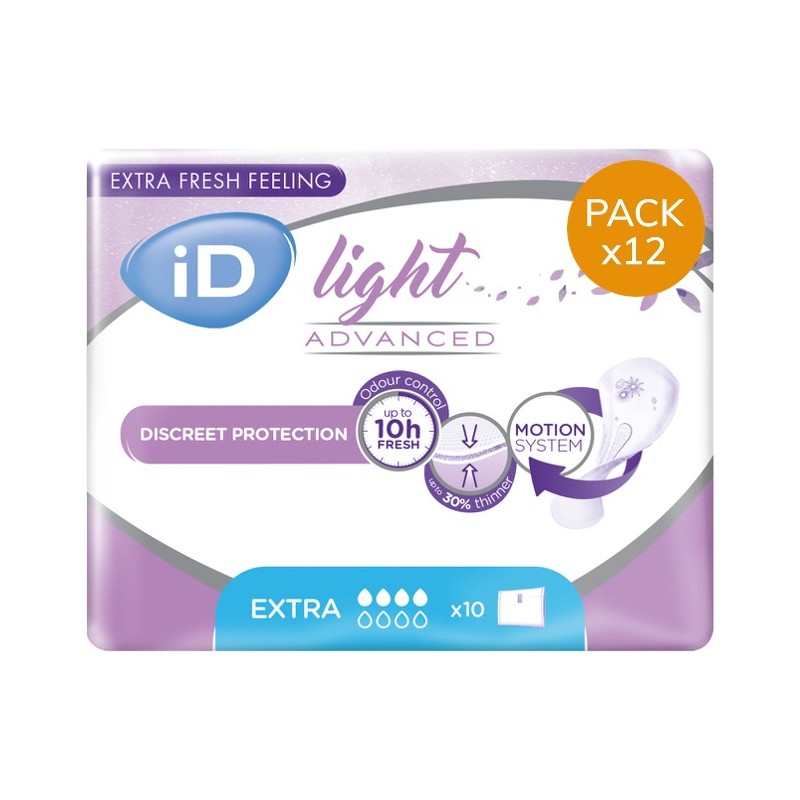 Protection urinaire femme - Ontex-ID Light Extra - Pack de 12 sachets Ontex ID Light - 1