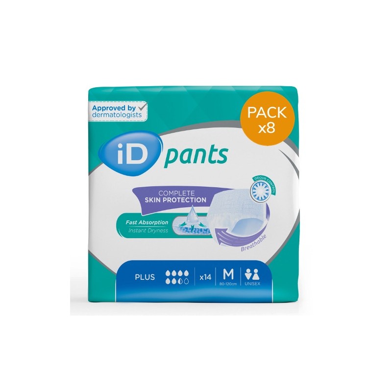 Slip Absorbant / Pants - Ontex-ID Pants M Plus - Pack de 8 sachets Ontex ID Pants - 1