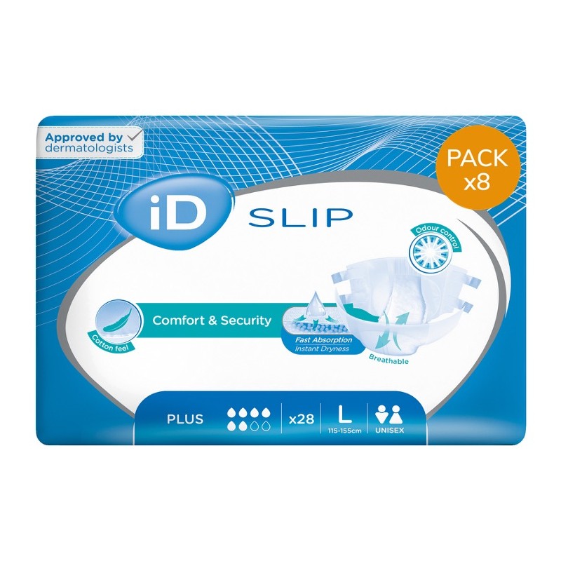 Couches adulte - Ontex-ID Expert Slip L Plus - Pack économique Ontex ID Expert Slip - 1 Couches adulte - Ontex-ID Expert Slip L Plus - Pack économique Ontex ID Expert Slip - 1
