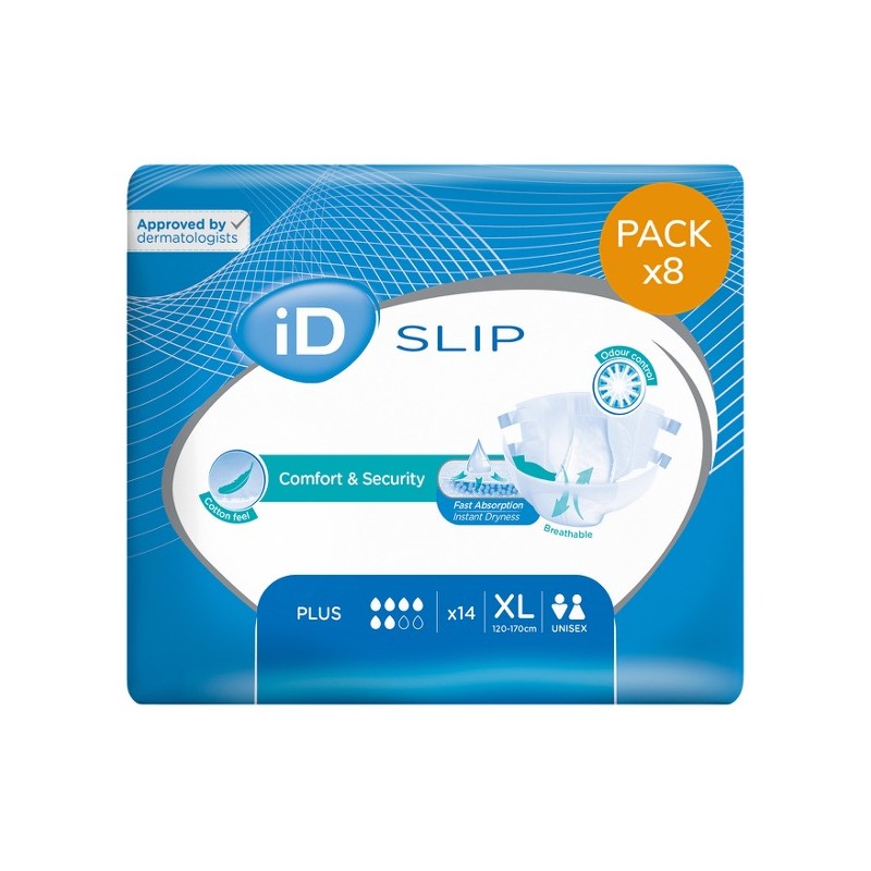 Couches adulte - Ontex-ID Expert Slip XL Plus - Pack économique Ontex ID Expert Slip - 1 Couches adulte - Ontex-ID Expert Slip XL Plus - Pack économique Ontex ID Expert Slip - 1