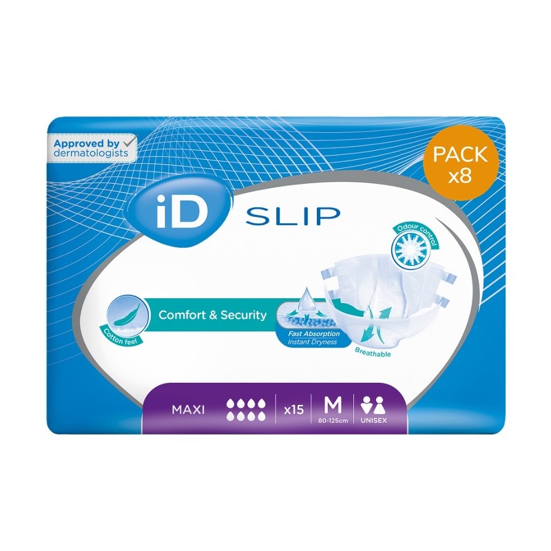 Couches adulte - Ontex-ID Expert Slip M Maxi - Pack économique Ontex ID Expert Slip - 1 Couches adulte - Ontex-ID Expert Slip M Maxi - Pack économique Ontex ID Expert Slip - 1