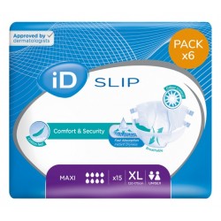 Couches adulte - Ontex-ID Expert Slip XL Maxi - Pack de 6 sachets Ontex ID Expert Slip - 1