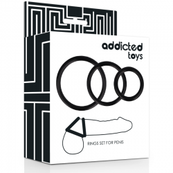 ADDICTED TOYS SET ANILLOS PENE NEGRO ADDICTED TOYS - 1