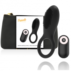 COQUETTE VIBRATOR RING TELECOMMANDE RECHARGEABLE NOIR / OR COQUETTE TOYS - 1