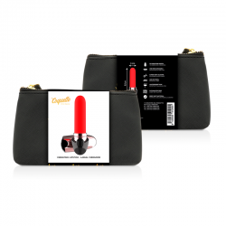 ROUGE À LÈVRES VIBRATOIRE RECHARGEABLE LUXE COQUETTE NOIR / OR COQUETTE TOYS - 2