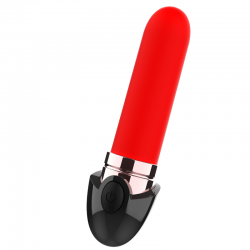 ROUGE À LÈVRES VIBRATOIRE RECHARGEABLE LUXE COQUETTE NOIR / OR COQUETTE TOYS - 4