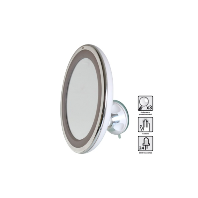 Miroir grossissant LED tactile Miroir grossissant LED tactile
