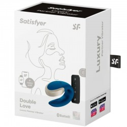 Vibromasseur SATISFYER DOUBLE LOVE LUXURY PARTNER - BLEU SATISFYER  - 5