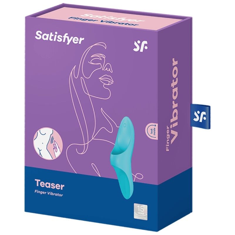 VIBRATEUR À DOIGTS SATISFYER TEASER - LUMIÈRE BLEUE SATISFYER  - 5