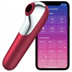 SATISFYER DUAL LOVE VIBRADOR Y SUCCIONADOR CON AIRE PULSADO ROJO SATISFYER  - 1