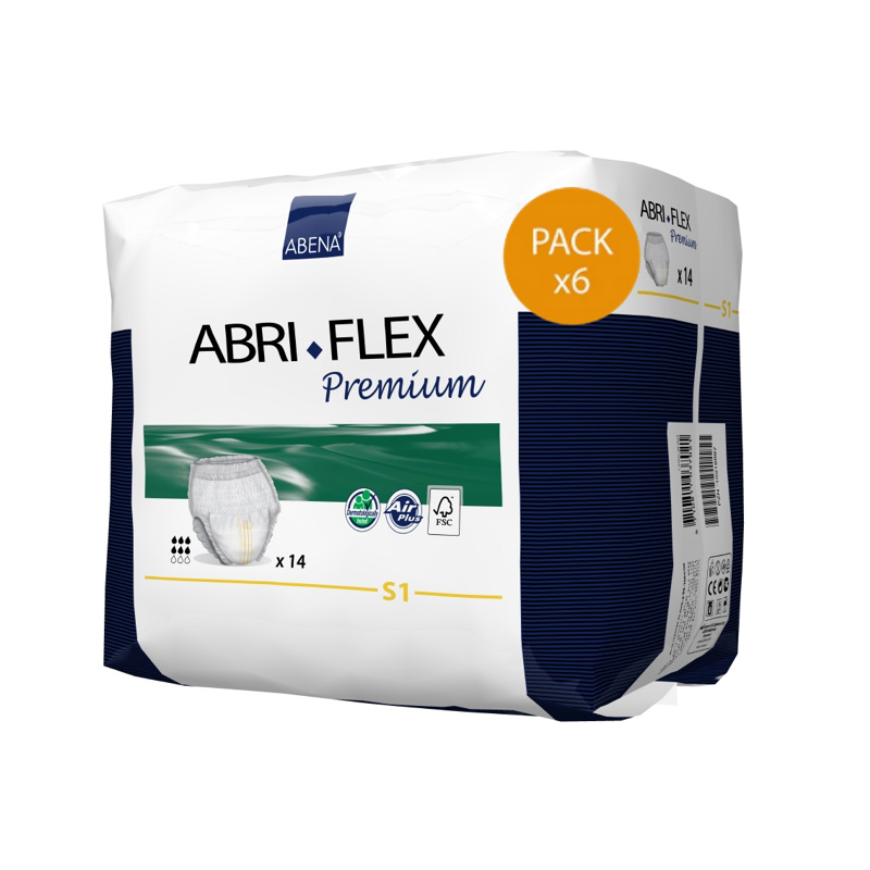 Slip Absorbant / Pants - Abri-Flex Premium S N°1 - Pack de 6 sachets Abena Abri Flex - 1