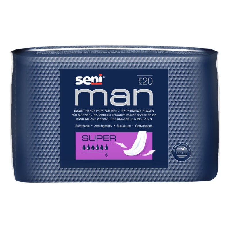 Protection urinaire homme - Seni man super Seni - 1 Protection urinaire homme - Seni man super Seni - 1