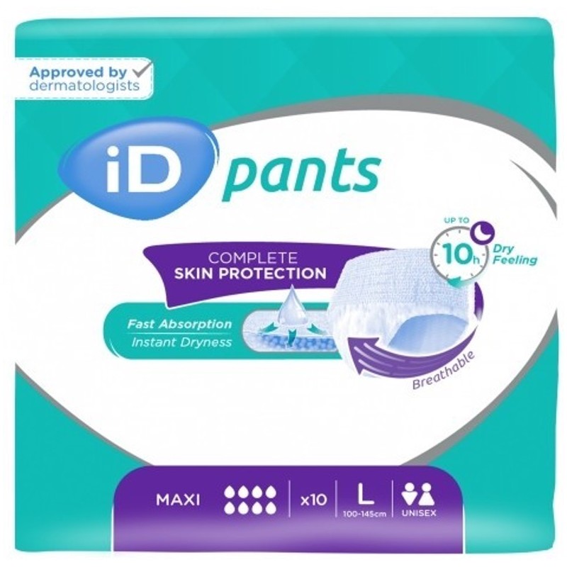 Slip Absorbant / Pants - Ontex-ID pants L Maxi (nouveau) Ontex ID Pants - 1 Slip Absorbant / Pants - Ontex-ID pants L Maxi (nouveau) Ontex ID Pants - 1