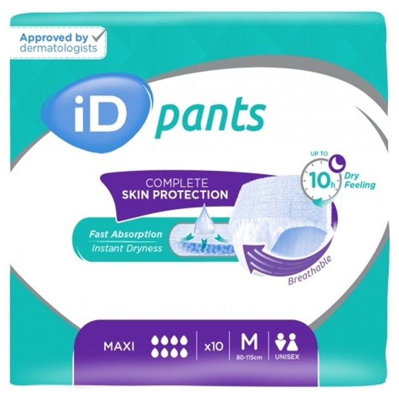 Slip Absorbant / Pants - Ontex-ID Pants M Maxi (nouveau) Ontex ID Pants - 1 Slip Absorbant / Pants - Ontex-ID Pants M Maxi (nouveau) Ontex ID Pants - 1