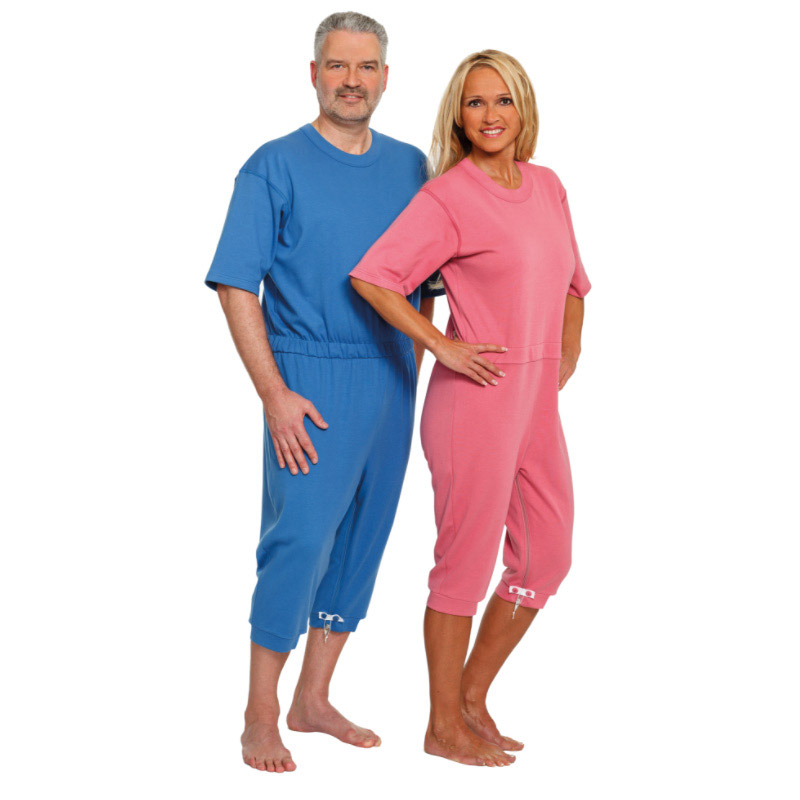 Pyjama Grenouillère Adulte Benefactor - Manches Et Jambes Longues - 100% Coton - Unisexe - Bleu