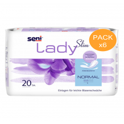 Protection urinaire femme - Seni Lady Slim normal - Pack de 6 sachets Seni - 1