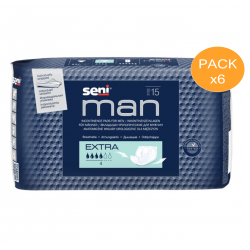 Protection urinaire homme - Seni man extra - Pack de 6 sachets Seni - 1