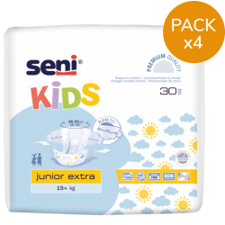 Couches ado - Seni Kids Junior Extra - 15 / 30 kg - Pack de 4 sachets Seni - 1