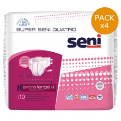 Couches adulte - Super Seni Quatro XL - Pack de 4 sachets Seni - 1