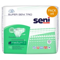 Couches adulte - Super Seni Trio M - Pack de 4 sachets Seni - 1
