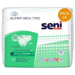 Couches adulte - Super Seni Trio XL - Pack de 4 sachets Seni - 1