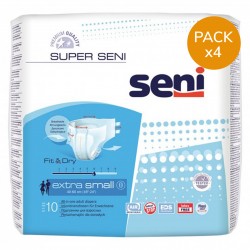 Couches adulte - Seni Super XS - Pack de 4 sachets Seni - 1