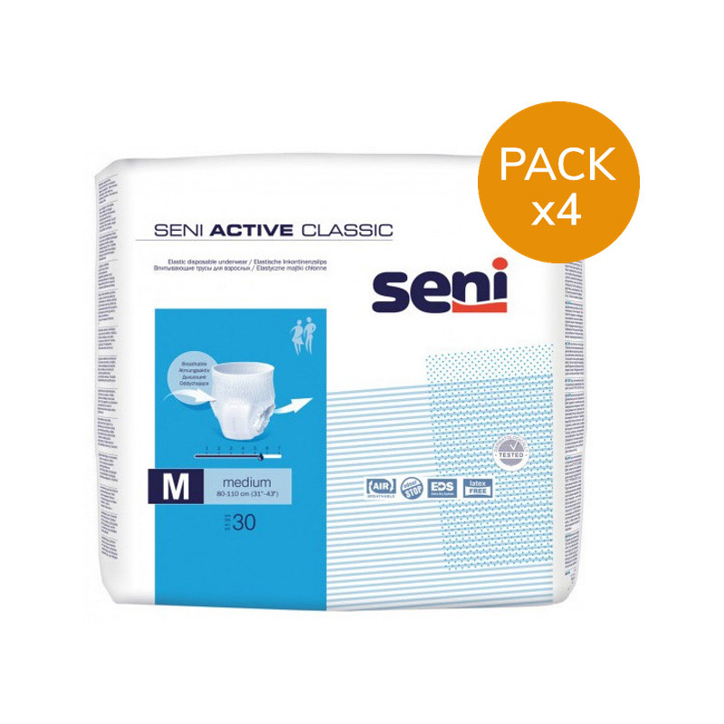 Slip absorbant/ Pants - Seni Active Classic M - Pack de 4 sachets Seni - 1