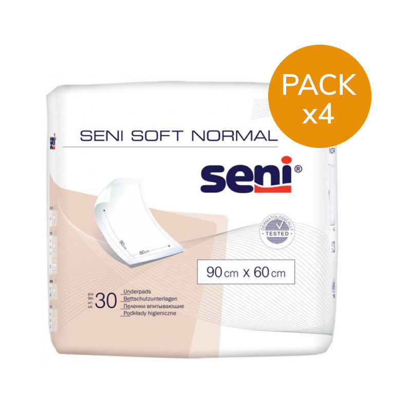 Alèses - Seni Soft Nomal 90x60 cm - Pack de 4 sachets Seni Soft - 1