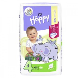BEBE HAPPY - Couches MAXI T4  8/18 kg - 66 couches BEBE HAPPY - 1
