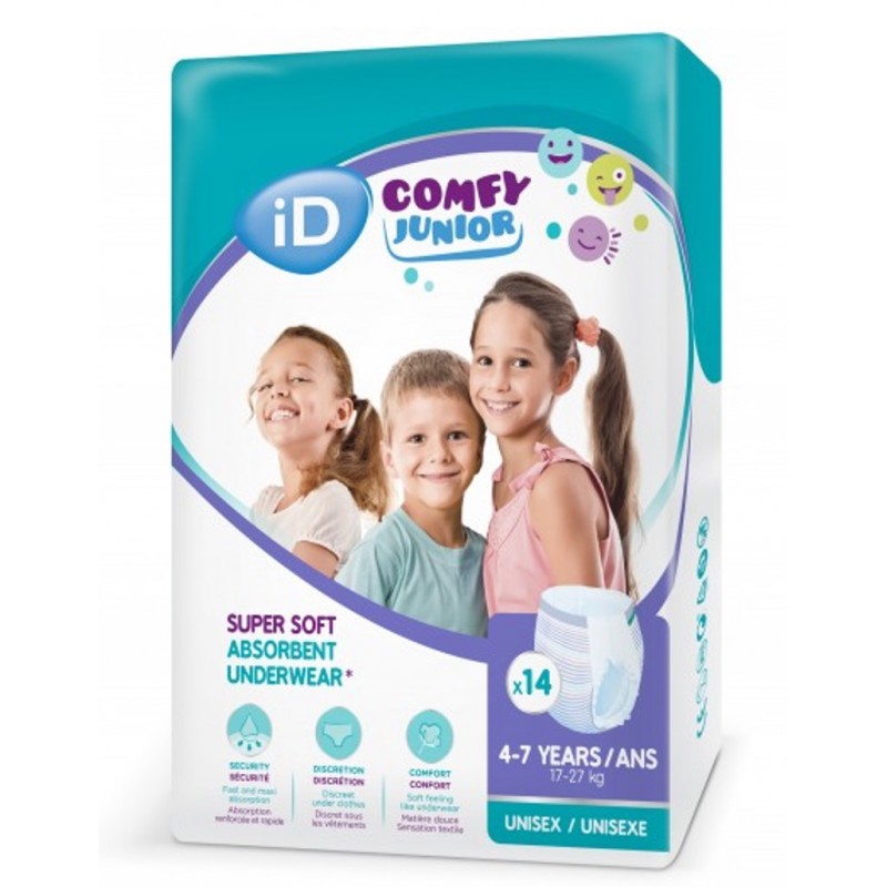 Couche culotte enfant Ontex ID Comfy Junior 4 - 7 ans, SENEA