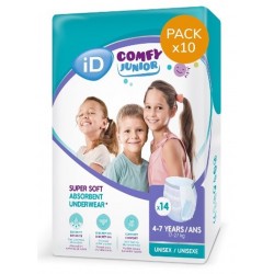 Slips absorbants / Pants enfants - Ontex ID Comfy Junior 4 - 7 ans - Pack économique Ontex ID Comfy Junior - 1