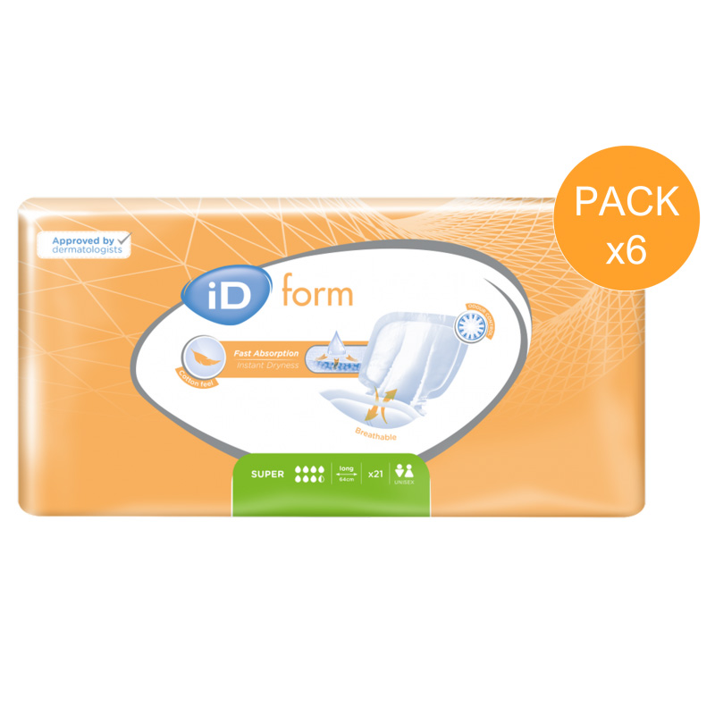 Protection urinaire anatomique - Ontex ID Expert Form Super - Pack de 6 sachets Ontex ID Expert Form - 1 Protection urinaire anatomique - Ontex ID Expert Form Super - Pack de 6 sachets Ontex ID Expert Form - 1