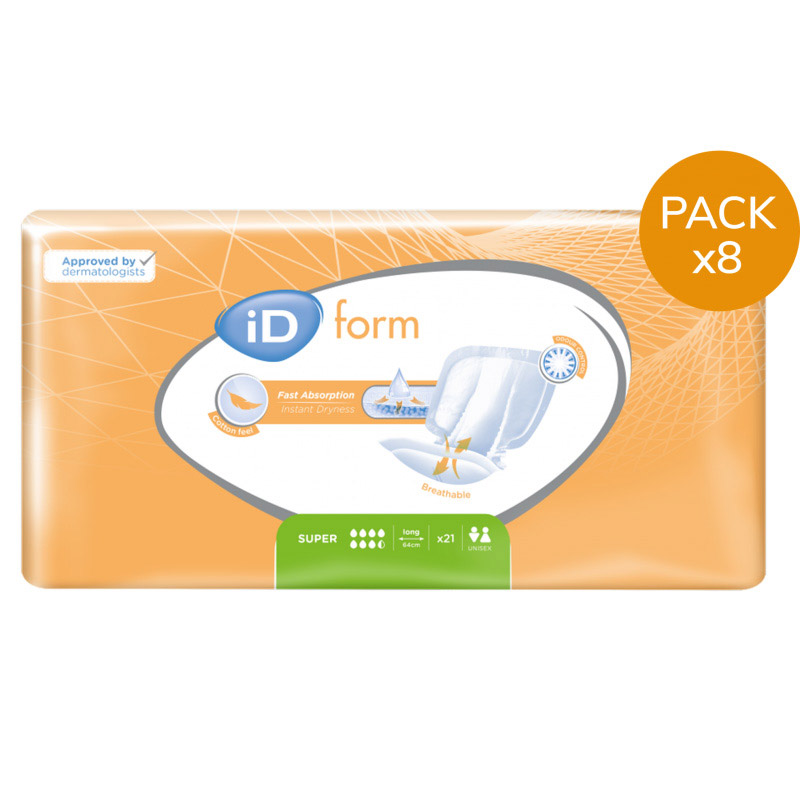 Protection urinaire anatomique - Ontex ID Expert Form Super - Pack de 8 sachets Ontex ID Expert Form - 1