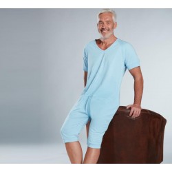 Pyjama grenouillère manches et jambes  courtes jersey uni - Benefactor Benefactor - 1