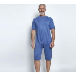Pyjama grenouillère manches et jambes courtes interlock imprimé - Benefactor Benefactor - 1