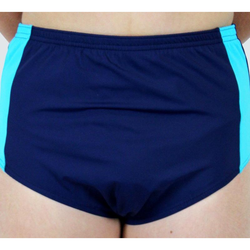 Maillot de bain incontinence pour fille avec rubans - Bleu, 7/8 ans