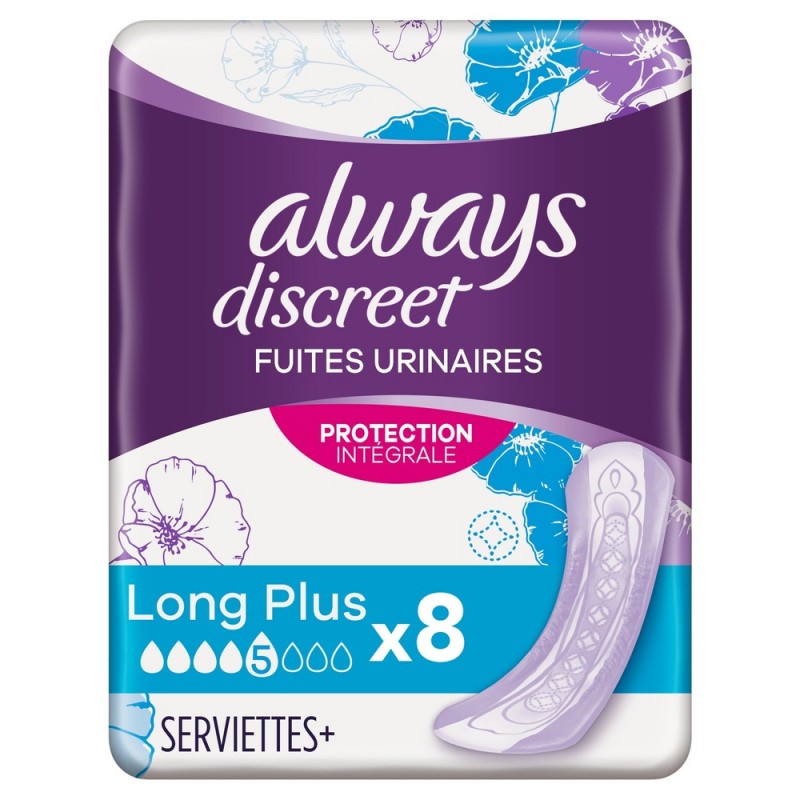 ALWAYS Discreet Long Plus protection urinaire femme Liv 24h