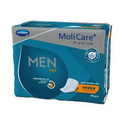 Protection urinaire homme - MoliCare Premium Men 5 gouttes - Pack de 4 sachets Hartmann Molicare Premium Men - 1