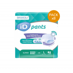 Slip Absorbant / Pants - ID Pants L Super - Pack de 8 sachets (nouveau) Ontex ID Pants - 1