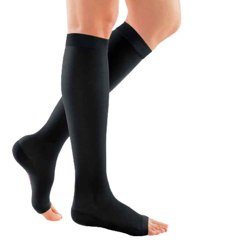 medi - Chaussettes de contention femme (pied ouvert) microtec