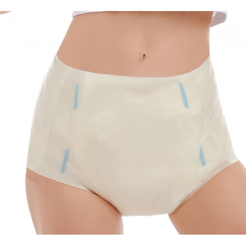 Culotte d'incontinence en latex transparente - 1 Culotte d'incontinence en latex transparente - 1