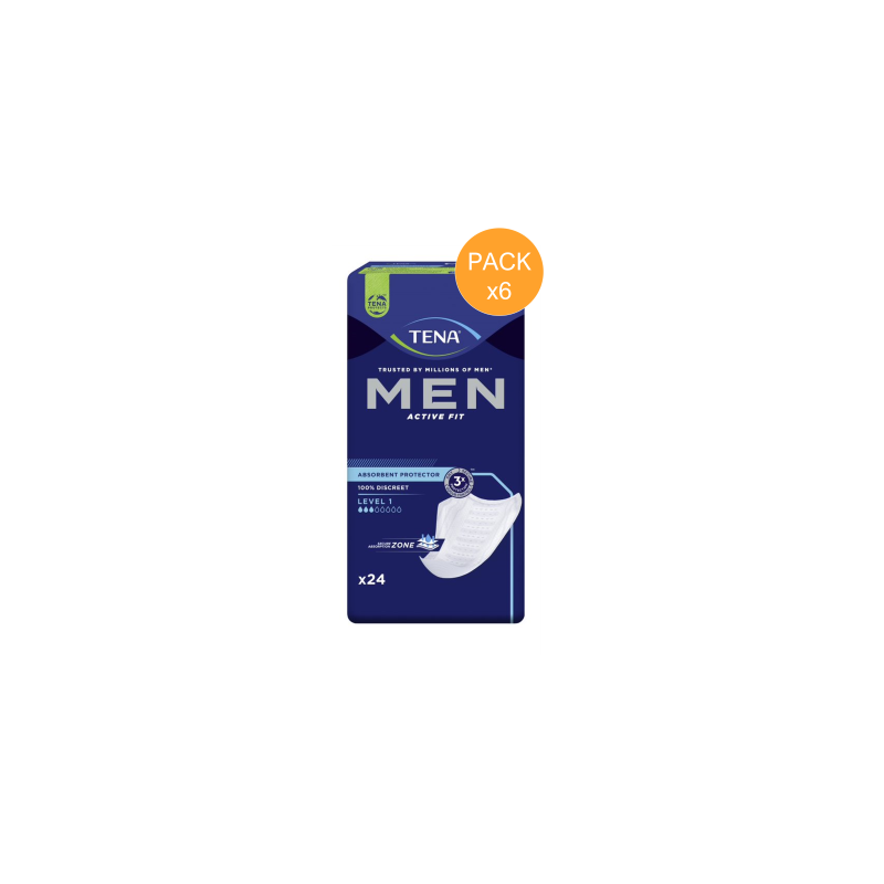 Protection urinaire homme - TENA Men Niveau 1 - Pack de 6 sachets Tena Men - 1 Protection urinaire homme - TENA Men Niveau 1 - Pack de 6 sachets Tena Men - 1