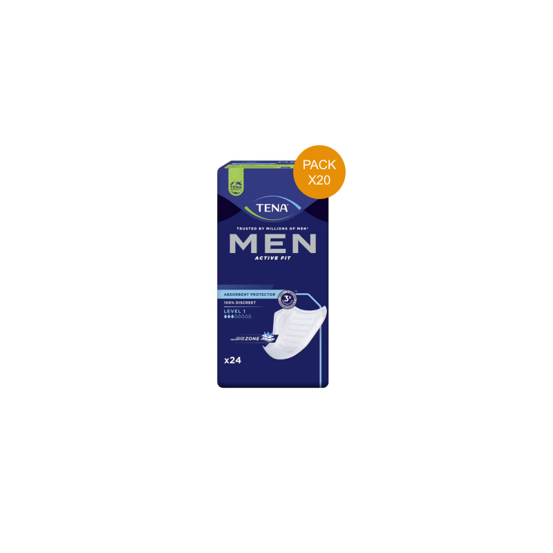 Protection urinaire homme - TENA Men Niveau 1 - Pack Economique Tena Men - 5