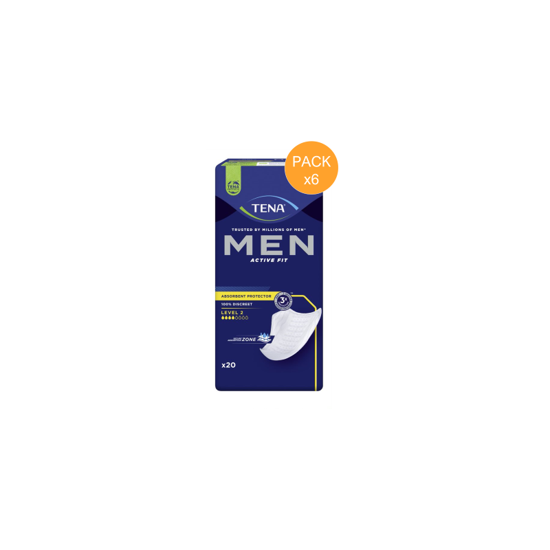 Protection urinaire homme - TENA Men Niveau 2 - Pack de 6 sachets Tena Men - 1
